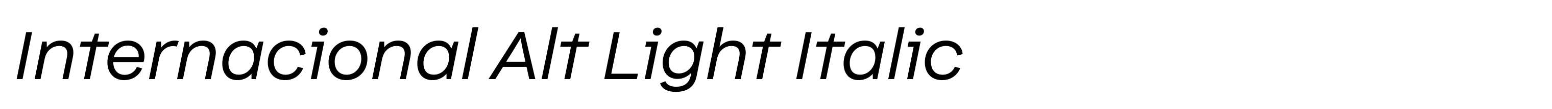 Internacional Alt Light Italic